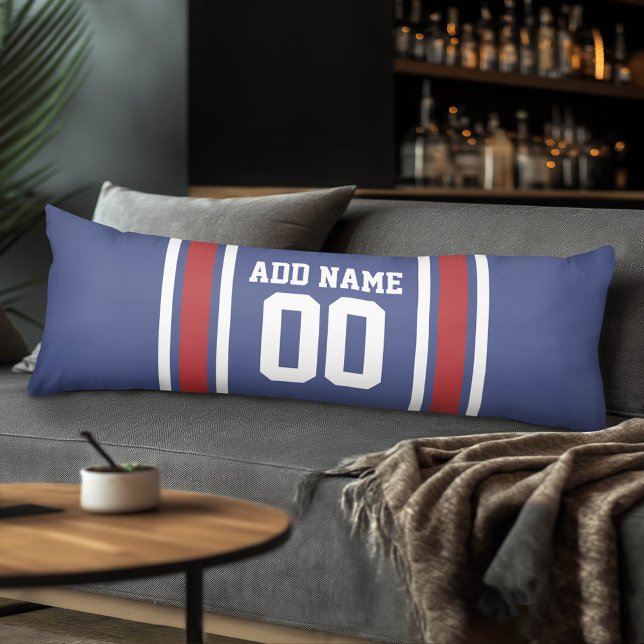 Team Jersey med eget namn och nummer Kroppskudde (Custom Body Pillow with a Sports Theme)