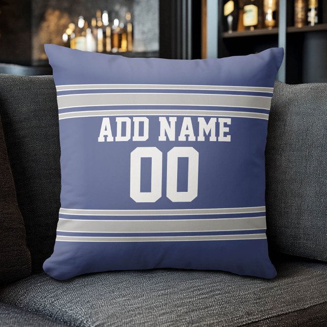 Team Jersey med eget namn och nummer Kudde (Custom Sporty Pillow)