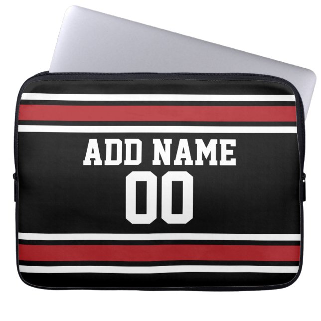 Team Jersey med eget namn och nummer Laptop Sleeve (Framsidan)