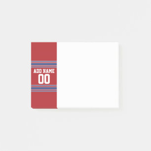 Team Jersey med eget namn och nummer Post-it Block
