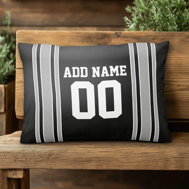 Team Jersey med eget namn och nummer Prydnadskudde (Custom Pillow)