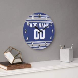 Team Jersey med eget namn och nummer Stor Klocka