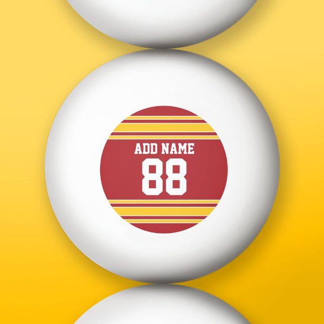 Team Jersey med Namn och nummer Pingisboll (Custom Ping Pong Balls)