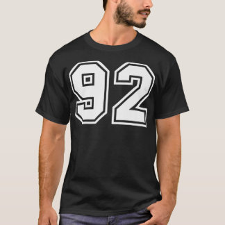 Team Jersey Number #92 Sports Gift Premium T Shirt