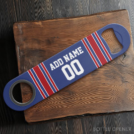 Team Jersey Rand Anpassat namn och nummer Långa Öppnare