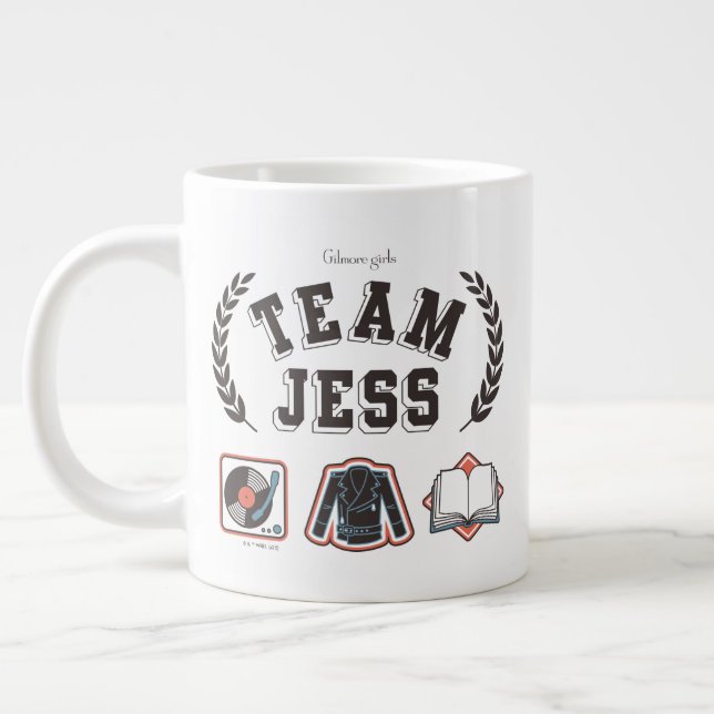 Team Jess Gilmore Girls Design Jumbo Mugg (Vänster)