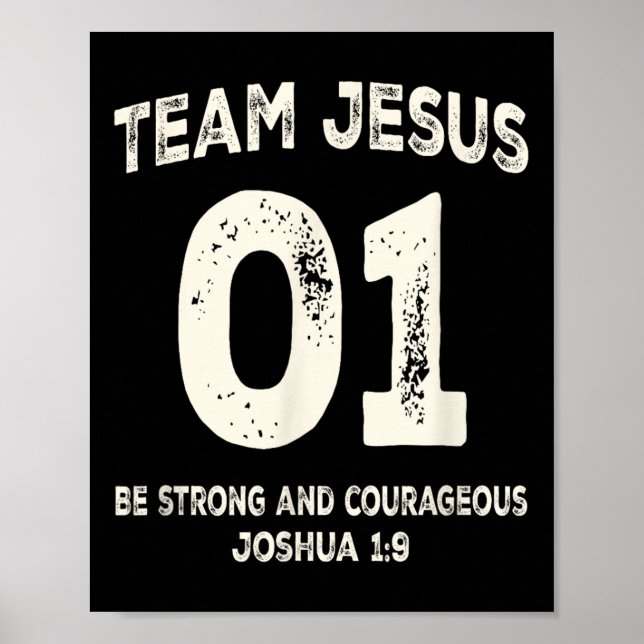 Team Jesus 01 var starkt modig Poster (Framsidan)
