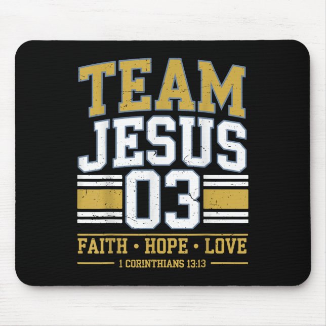 Team Jesus 03 Christian Faith Men Teen Girl Toddle Musmatta (Framsidan)