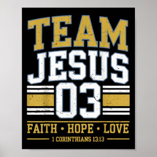 Team Jesus 03 Kristet Liv Män Tonårstjej Småbarn Poster