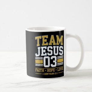 Team Jesus 03 Kristet Tro Män Tonåring Flicka Småb Kaffemugg