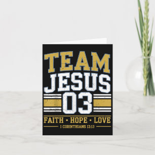 Team Jesus 03 Kristet Tro Män Tonåring Småbarn Kort