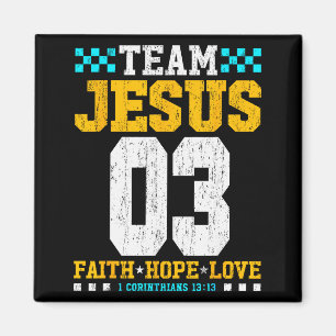Team Jesus 03 Tro Hopp Kärlek Kristna Bibeln Vers Magnet