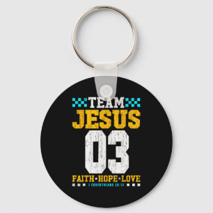 Team Jesus 03 Tro Hopp Kärlek Kristna Bibeln Vers Nyckelring