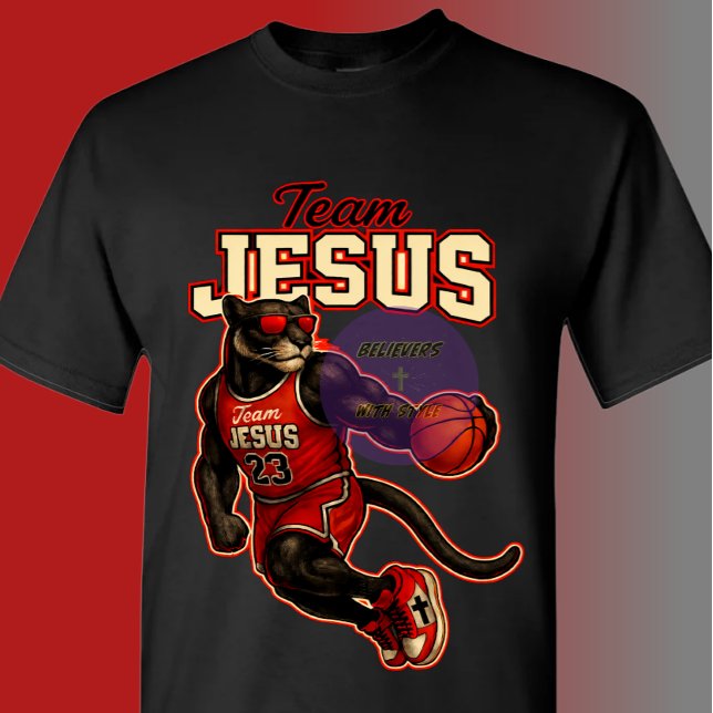 Team JESUS -23 Panther - Kristna T Shirt (Skapare uppladdad)