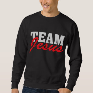 Team Jesus - Christian Faith Quote Believer säger Lång Ärmad Tröja