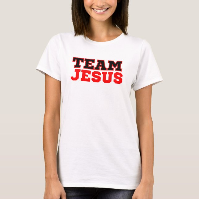 Team Jesus Christian Faith T Shirt (Framsida)