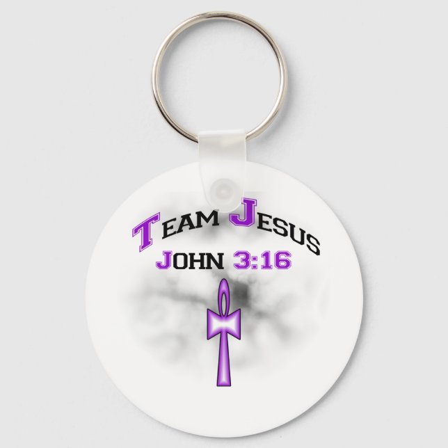 Team Jesus Christian John 316 Nyckelring (Framsida)