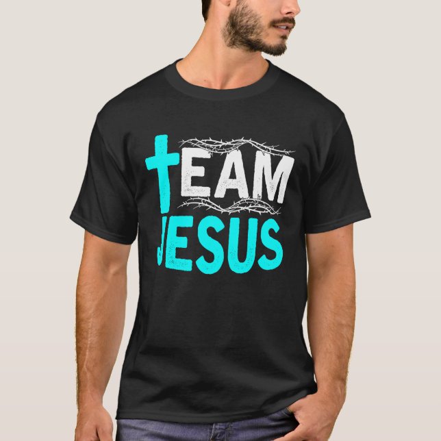 Team Jesus Christianity, katoliker, religiös tro T Shirt (Framsida)