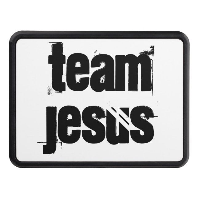 Team Jesus - coola grungy font Christian Dragkroksskydd (Framsidan)
