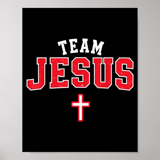 Team Jesus - Funny Christian Cross Emblem Faith St Poster (Framsidan)