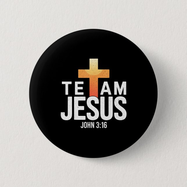 Team Jesus John 3_16 - Kristet religiöst Bibel C Knapp (Framsida)