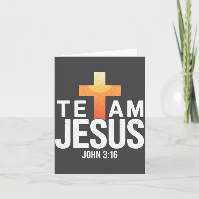 Team Jesus John 3_16 - Kristet religiöst Bibel C Kort (Framsida)
