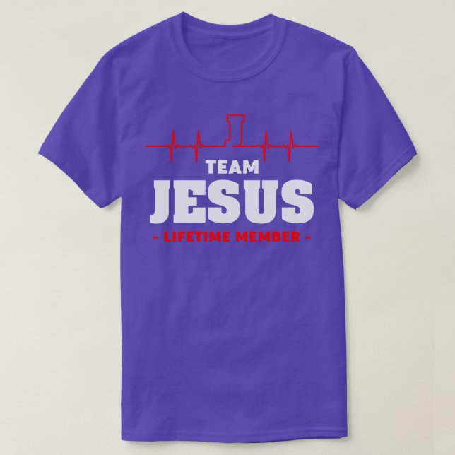 Team Jesus livstidsmedlemmar T Shirt (Design framsida)