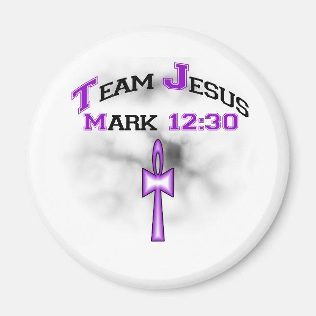 Team Jesus Mark 12:30 Magnet (Framsidan)
