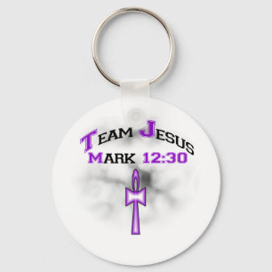 Team Jesus Mark 12:30 Nyckelring