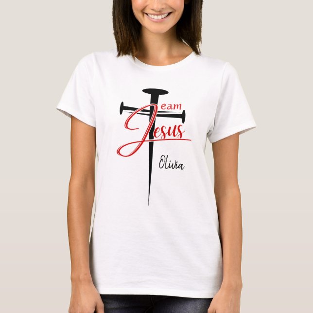 "Team Jesus" personlig T-shirt (Framsida)