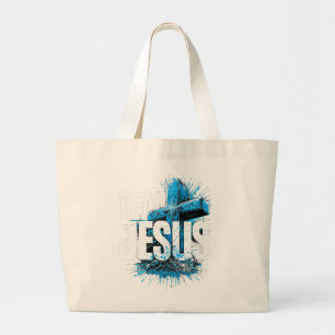 Team Jesus Tote Bag Christian Kor Design Jumbo Tygkasse