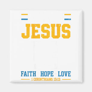 Team Jesus Tro Faith Hopp Kärlek Matchande Familj Magnet