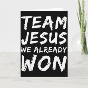 Team Jesus Vi Har Redan Vunnit Kristet Tro Troende Kort
