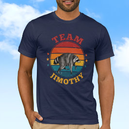 Team Jimothy tvättbjörn Legend Guld Röd Blå T Shirt