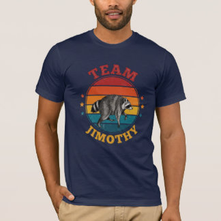 Team Jimothy tvättbjörn Legend Guld Röd Blå T Shirt