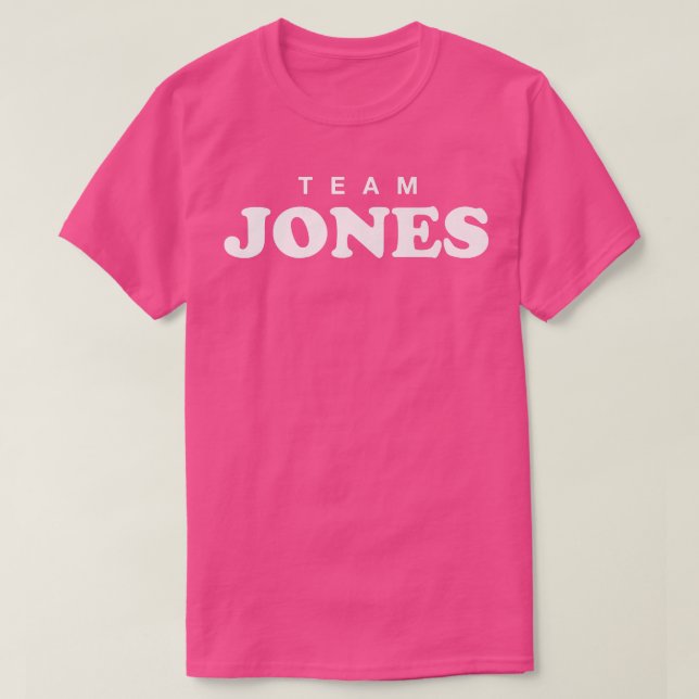 Team Jones Personalized Surname Bride Groom Family T Shirt (Design framsida)