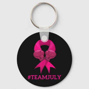 TEAM JULY Breast Cancer Awareness Premium T-Shirt7 Nyckelring