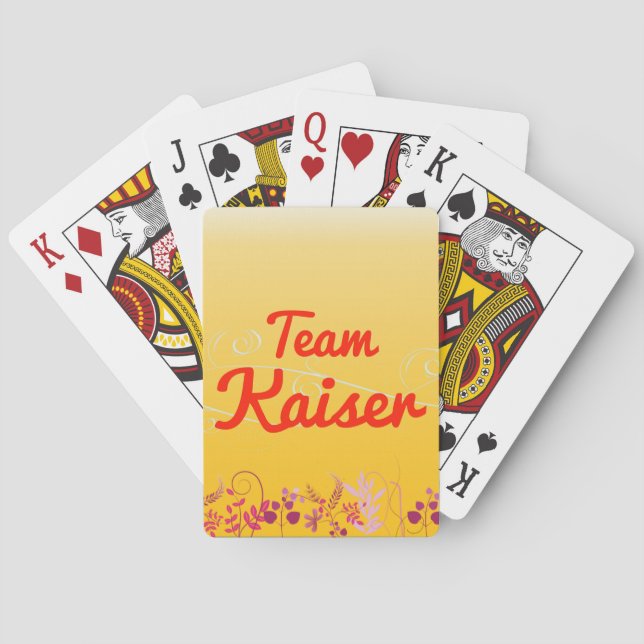 Team Kaiser Spel Kort (Baksidan)