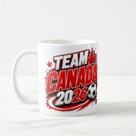 TEAM KANADA 2026 Fotbollsfanmugg | Kanadensisk Kaffemugg