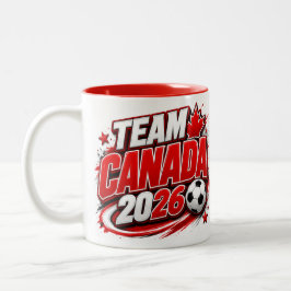 TEAM KANADA 2026 Fotbollsfanmugg | Kanadensisk Två-Tonad Mugg