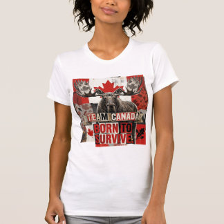 Team Kanada. Född för att överleva. Kanadensisk äl T Shirt