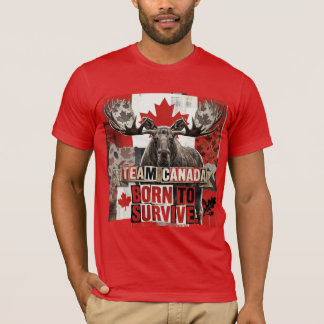 Team Kanada. Född för att överleva. Kanadensisk äl T Shirt