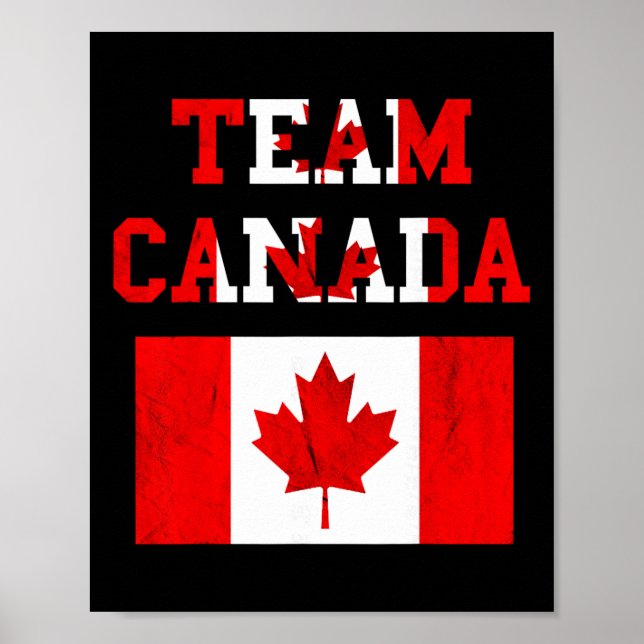 Team Kanada Maple Leaf kanadensiska fotbollslag Ka Poster (Framsidan)