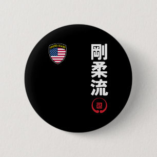 Team Karate Goju Ryu USA flagga Kanji Japanska Mar Knapp