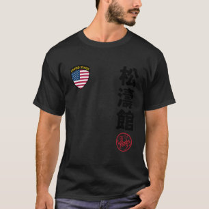 Team Karate Shotokan USA Flagga Kanji Japanska Mar T Shirt