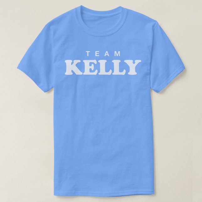Team Kelly Personalized Surname Bride Groom Family T Shirt (Design framsida)