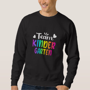 Team Kindergarten Teacher Kindergarten Första dage Lång Ärmad Tröja