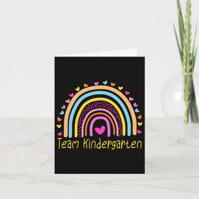 Team Kindergarten Teacher Rainbow Kort (Framsida)
