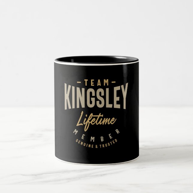 Team Kingsley-livstidsmedlem Personlig Namn Två-Tonad Mugg (Center)