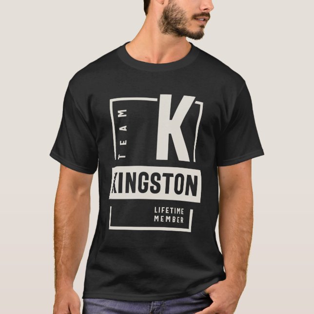 Team Kingston-livstidsmedlem Kingston Namn T Shirt (Framsida)